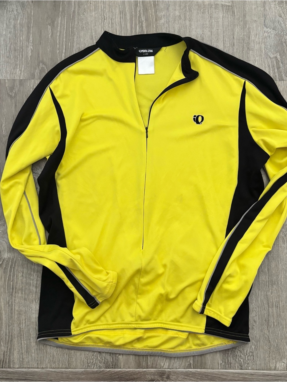Pearl Izumi Men’s Bright Yellow and Black Lightweight Cycling Shirt Jacket